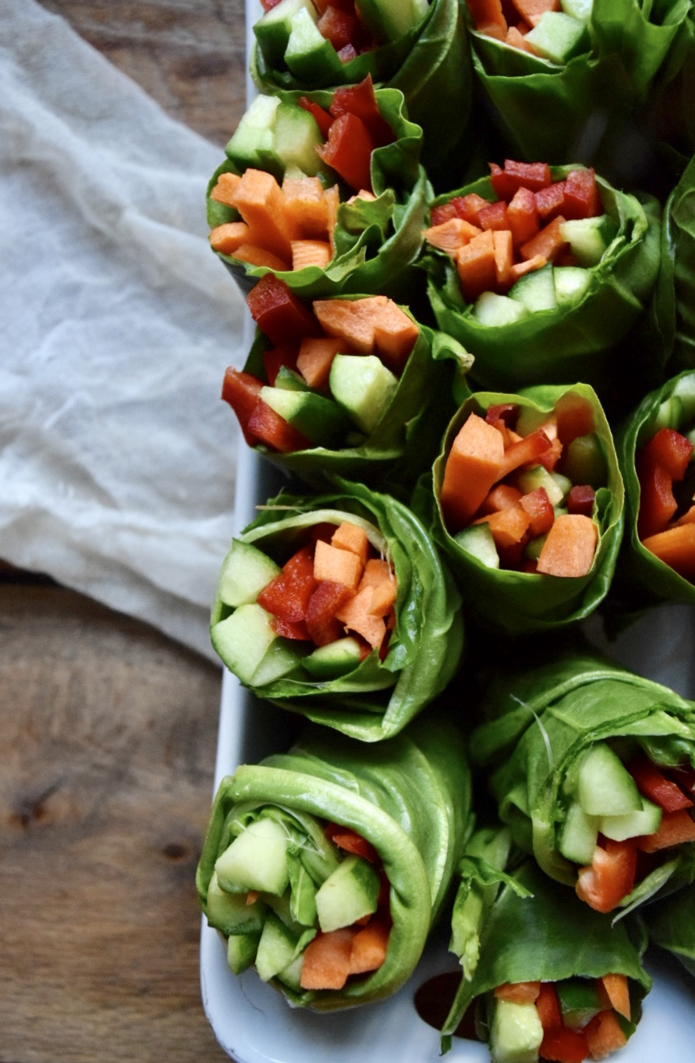 raw veggie wraps